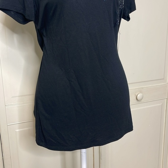 APT.9 Women’s Blue Sequin Leaf Branch T-Shirt  Size S - Picture 4 of 7